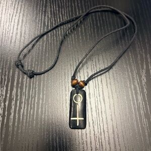 Pendant Necklace with Symbol - 14 inch